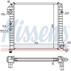 NIS 65518 Mootori radiaator sobib: VOLVO 440, 460, 480 1.6 2.0 04.86 12.96