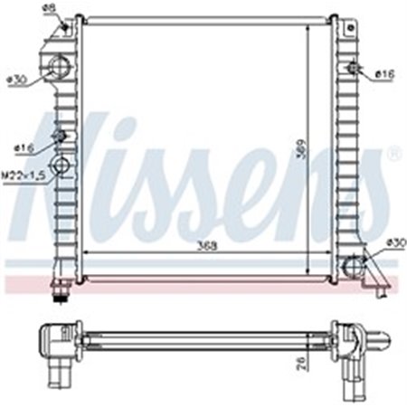 65518 Radiaator,mootorijahutus NISSENS