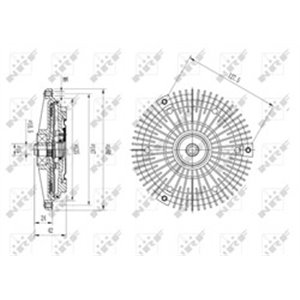 NRF 49575 - Fan clutch fits: MERCEDES 124 (C124), 124 T-MODEL (S124), 124 (W124), 190 (W201), C (W202), E (A124), E (C124), E T-