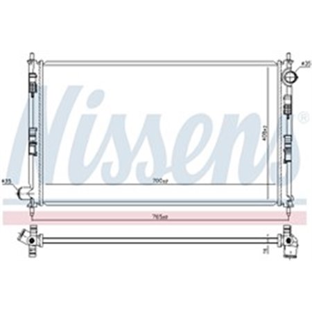 606855 Radiaator,mootorijahutus NISSENS