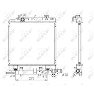 NRF 53434 - Engine radiator fits: MAZDA DEMIO 1.5 04.00-07.03