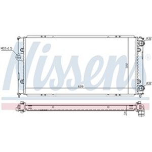 NISSENS 652681 - Engine radiator fits: SEAT CORDOBA, CORDOBA VARIO, IBIZA II, INCA; VW CADDY II, CADDY II/MINIVAN, POLO III CLAS