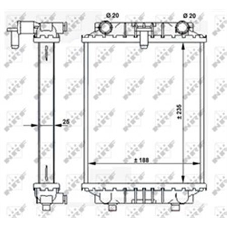 59183 Radiaator,mootorijahutus NRF