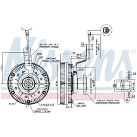 86079 Clutch, radiator fan NISSENS