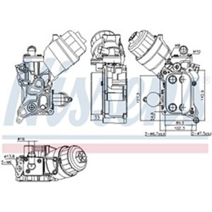 NIS 91355 Oil radiator (with oil filter housing) fits: ALFA ROMEO MITO CHE
