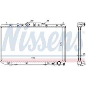 NISSENS 64643A - Engine radiator (Manual, with first fit elements) fits: TOYOTA AVENSIS 2.0D 10.99-02.03