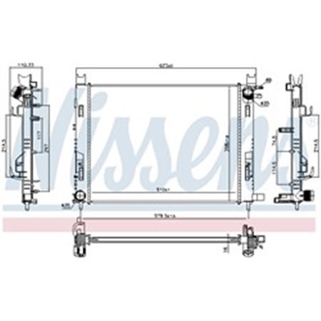 637627 Radiator, engine cooling NISSENS