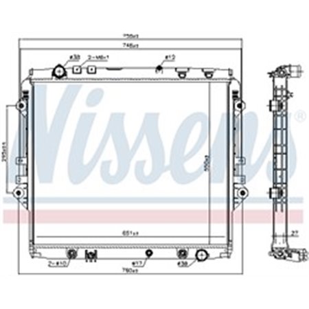 606068 Radiaator,mootorijahutus NISSENS