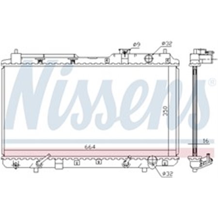 681021 Radiator, engine cooling NISSENS