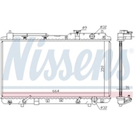 NISSENS 681021 - Engine radiator fits: HONDA CR-V I 2.0 10.95-02.02