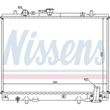 NISSENS 62892 - Engine radiator fits: MITSUBISHI L200 2.5D 06.96-12.07