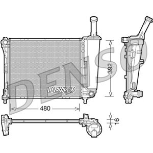 DENSO DRM09088 - Engine radiator fits: FIAT PANDA 1.2/1.2LPG 02.12-