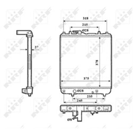 53825 Radiaator,mootorijahutus NRF