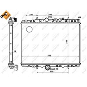 NRF 58352 Mootori radiaator (lihtsalt paigaldatav) sobib: CITROEN C5, C5 I