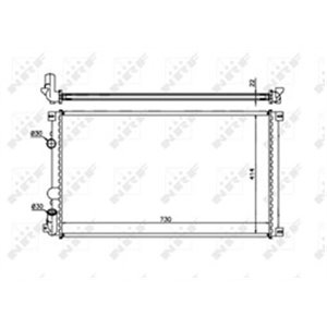 NRF 58321 Mootori radiaator sobib: OPEL MOVANO RENAULT MASTER II 1.9D/2.2D