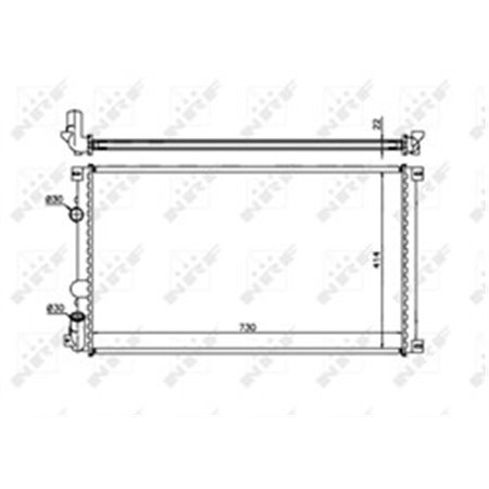 58321 Радиатор, охлаждение двигателя NRF