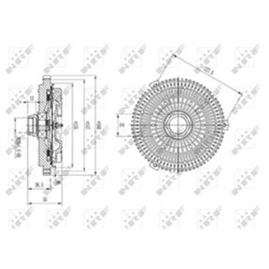 NRF 49590 - Fan clutch fits: AUDI A4 B5, A4 B6, A4 B7, A6 C5, A8 D2, ALLROAD C5; MAZDA 6; SKODA SUPERB I; VW PASSAT B5.5 2.0/2.5