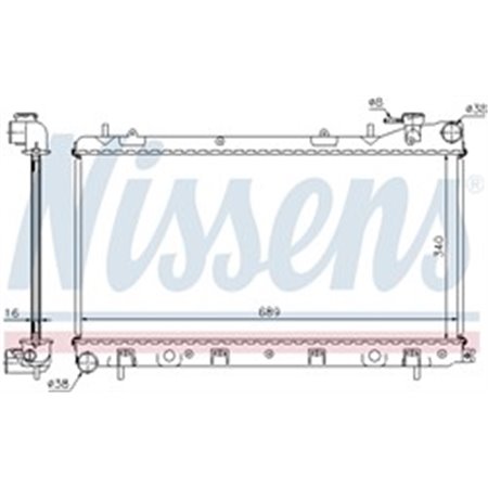 67704A Radiaator,mootorijahutus NISSENS