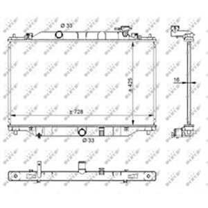 NRF 59206 Mootori radiaator sobib: MAZDA CX 5 2.0/2.5 11.11 02.17