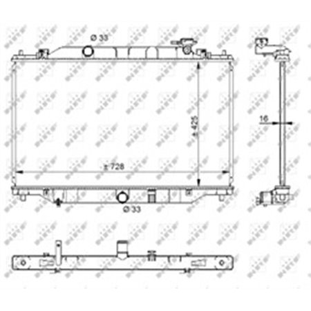 59206 Radiator, engine cooling NRF