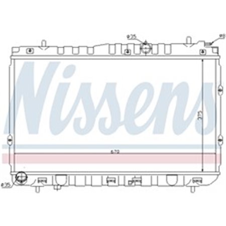 66681 Radiator, engine cooling NISSENS