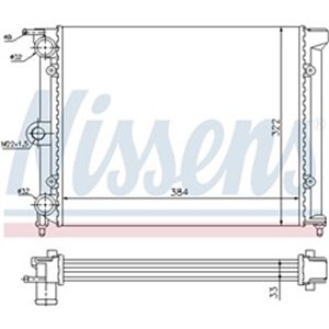 NIS 651711 Mootori radiaator sobib: SEAT TERRA VW DERBY, POLO, POLO CLASSIC