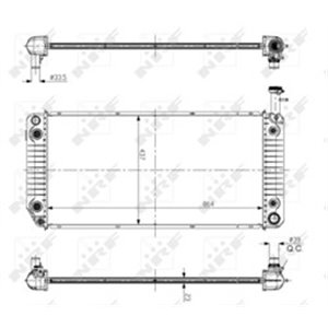 NRF 56093 - Engine radiator (Automatic, with easy fit elements) fits: CHEVROLET EXPRESS 2500 6.0 09.02-12.07