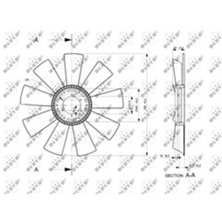 49854 Fan Wheel, engine cooling NRF