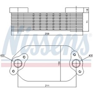 91138 Öljynjäähdytin, moottoriöljy NISSENS - Top1autovaruosad