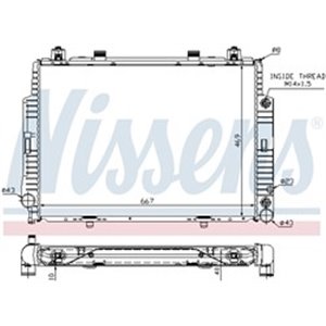 NIS 62716A Mootori radiaator sobib: MERCEDES S (C140), S (W140) 4.2/5.0/6.0 