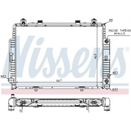 62716A Radiaator,mootorijahutus NISSENS