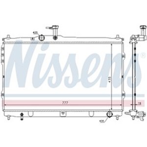 NIS 67095 Mootori radiaator sobib: HYUNDAI H 1 CARGO, H 1 TRAVEL 2.5D 02.08