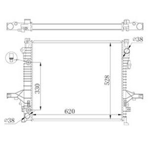 NRF 550019 - Engine radiator (Automatic) fits: VOLVO XC90 I 2.4D-4.4 10.02-12.14