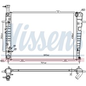 NIS 675015 Mootori radiaator (Automaatne) sobib: HYUNDAI TUCSON KIA SPORTAG