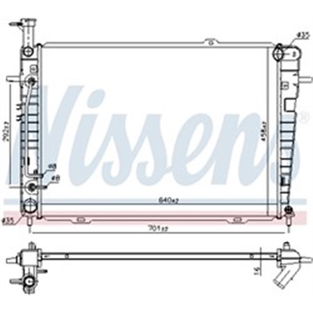 675015 Radiaator,mootorijahutus NISSENS