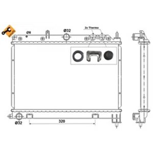 NRF 55426 Mootori radiaator (lihtsalt paigaldatav) sobib: ROVER 600 I 2.0/2