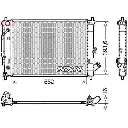 DRM41016 Kylare, motorkylning DENSO