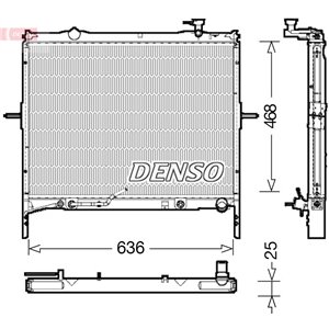 DENSO DRM43002 - Engine radiator fits: KIA SORENTO I 2.5D 08.02-12.11