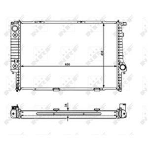 NRF 519588 Mootori radiaator (Automaatne) sobib: BMW 5 (E34), 7 (E32) 3.0 04