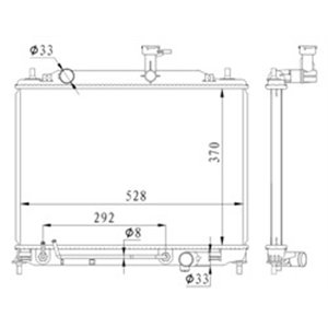 NRF 550015 - Engine radiator (Automatic/Manual) fits: HYUNDAI ACCENT II, ACCENT III 1.5D 01.02-11.10