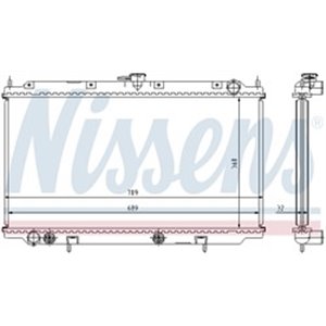 NIS 62924A Mootori radiaator (Automaatne) sobib: NISSAN PRIMERA 1.6/2.0 06.9