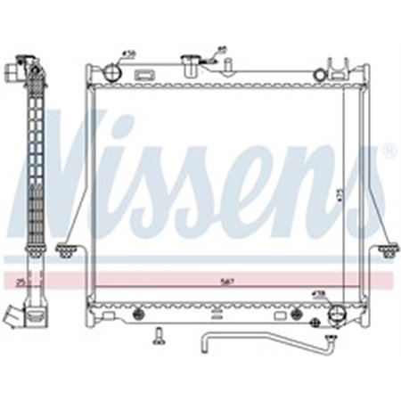 60854 Radiaator,mootorijahutus NISSENS