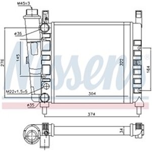 NIS 61930 Mootori radiaator sobib: FIAT UNO 0.9 03.83 09.92