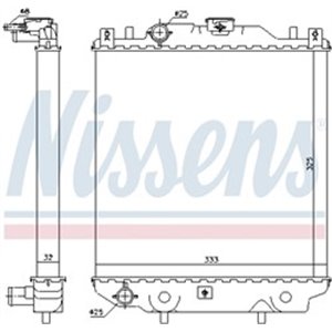 NISSENS 64174A - Engine radiator fits: DAEWOO TICO; SUZUKI ALTO IV 0.8/1.0 09.94-06.02