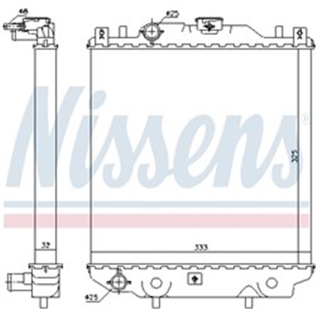 NIS 64174A Mootori radiaator sobib: DAEWOO TICO SUZUKI ALTO IV 0.8/1.0 09.9