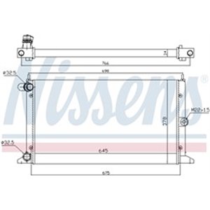 NIS 67304 Mootori radiaator sobib: FORD GALAXY I, GALAXY MK I SEAT ALHAMBR