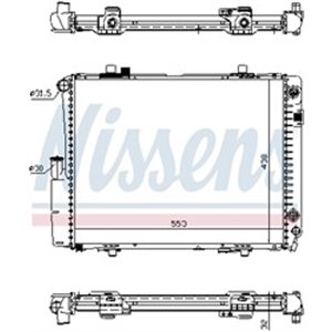 NIS 62582A Mootori radiaator sobib: MERCEDES 190 (W201) 2.6 09.86 08.93