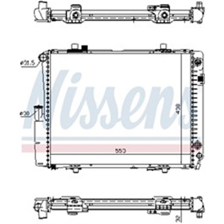 62582A Radiaator,mootorijahutus NISSENS