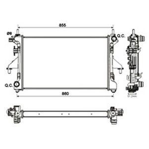 NRF 54204 Mootori radiaator sobib: CITROEN JUMPER FIAT DUCATO PEUGEOT BOX