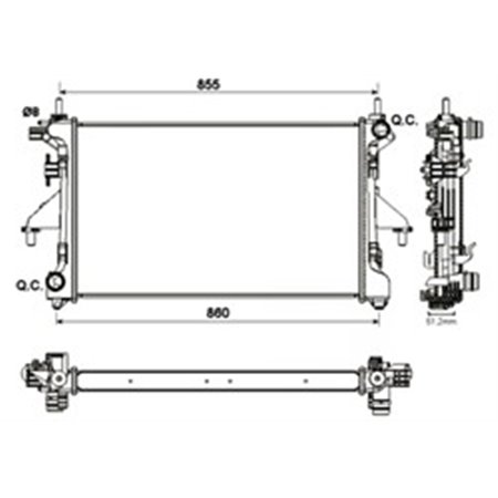 54204 Radiaator,mootorijahutus NRF